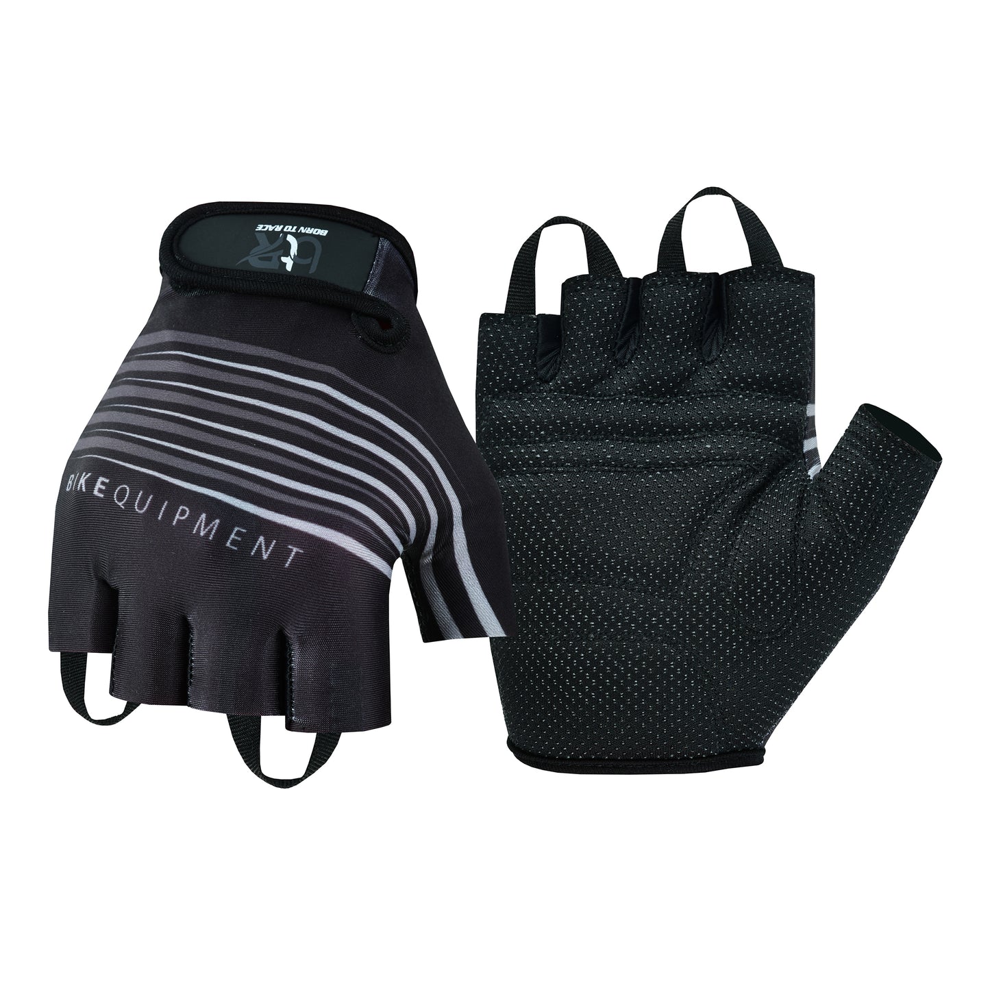 Cycling Gloves Padded Half Finger Dot Polyester Fabric Palm Light Weight Fingerless Gloves