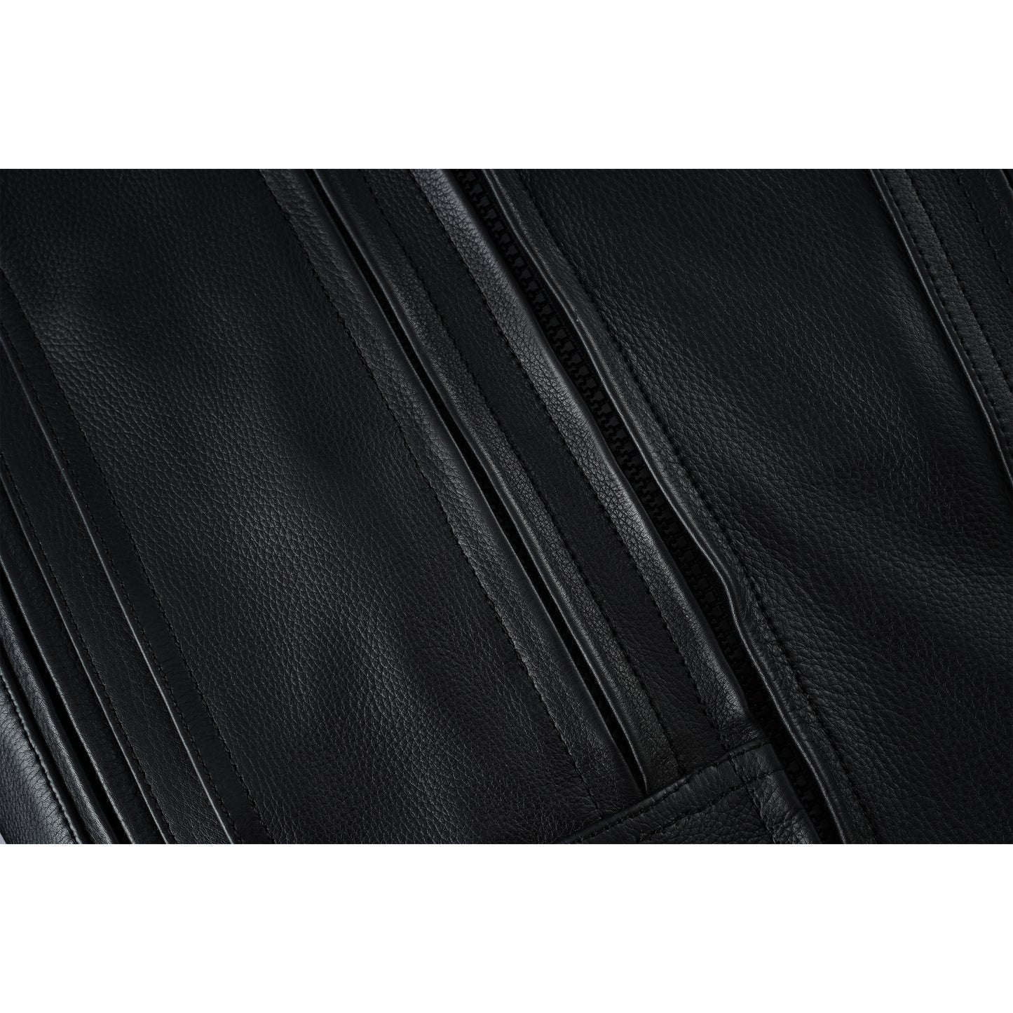 Overlord – Men’s CE-Approved Motorcycle Leather Jacket – Full Grain Cowhide, Removable Armor, Concealed Carry Pockets, Classic Biker Style with Thermal Liner Jacket Black