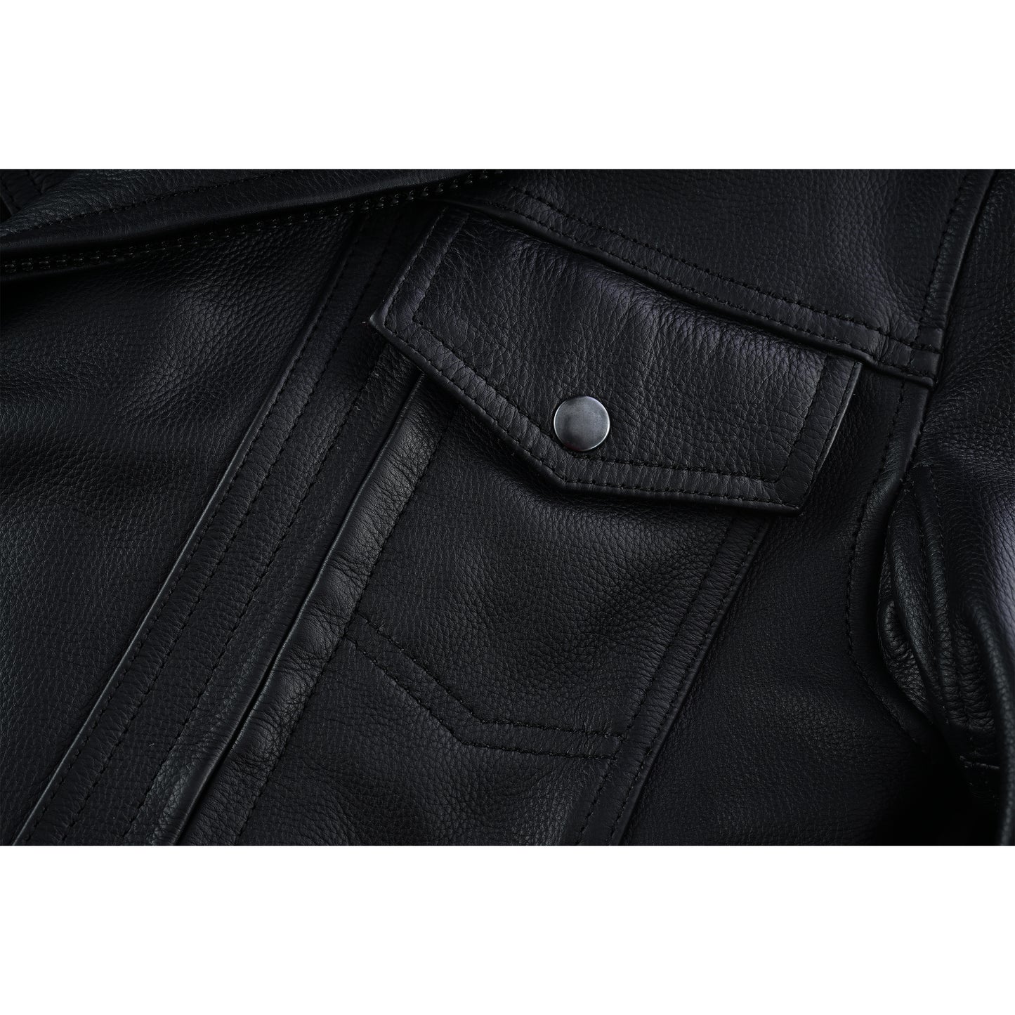 Overlord – Men’s CE-Approved Motorcycle Leather Jacket – Full Grain Cowhide, Removable Armor, Concealed Carry Pockets, Classic Biker Style with Thermal Liner Jacket Black