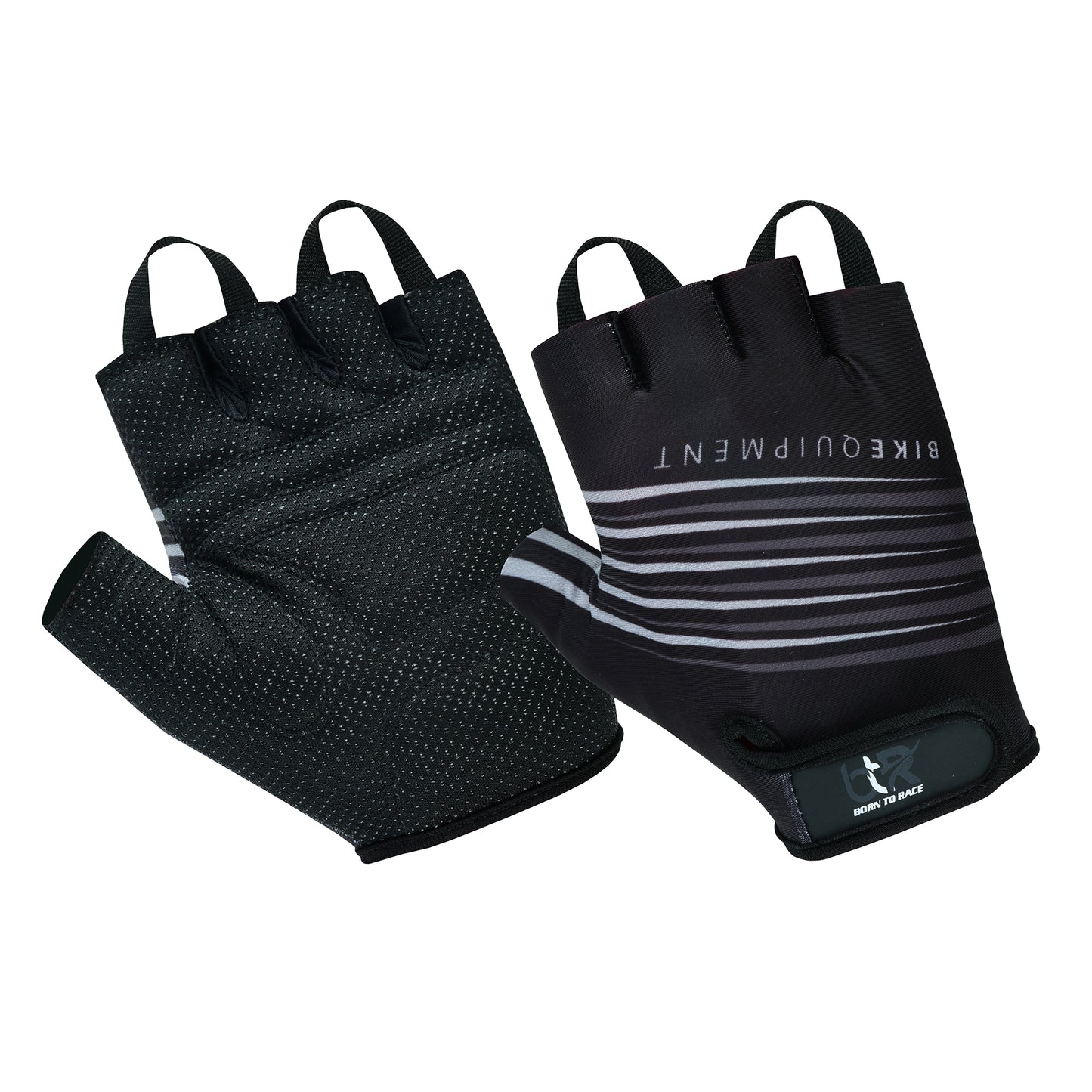 Cycling Gloves Padded Half Finger Dot Polyester Fabric Palm Light Weight Fingerless Gloves