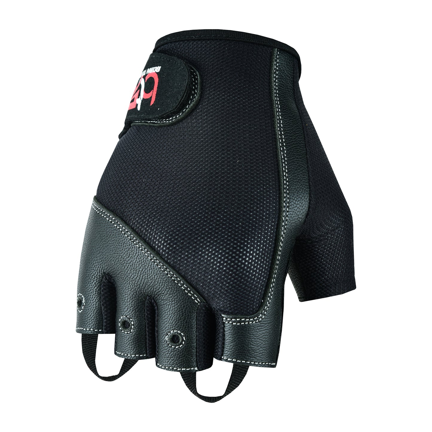 Weight Lifting Gloves Cowhide Leather Half Finger Light Weight Workout Biking Fingerless Gloves Black