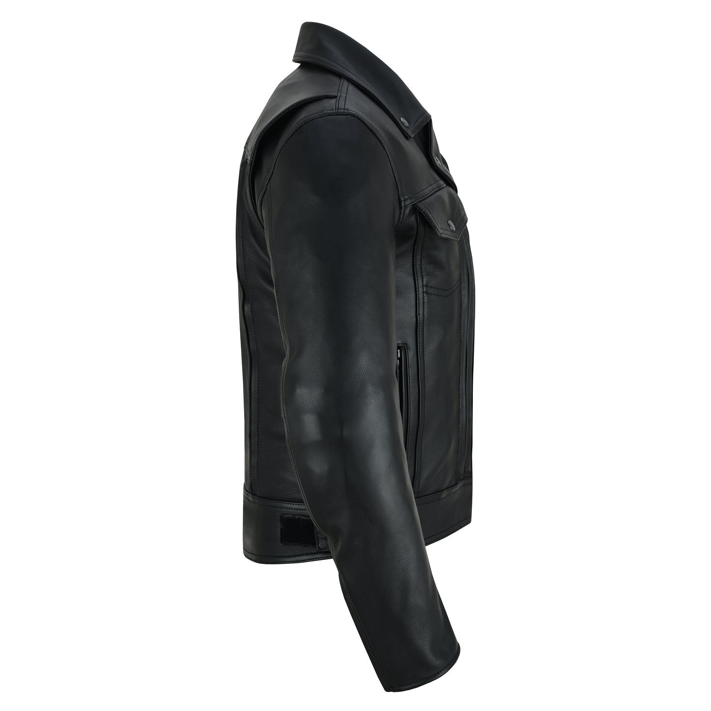 Overlord – Men’s CE-Approved Motorcycle Leather Jacket – Full Grain Cowhide, Removable Armor, Concealed Carry Pockets, Classic Biker Style with Thermal Liner Jacket Black