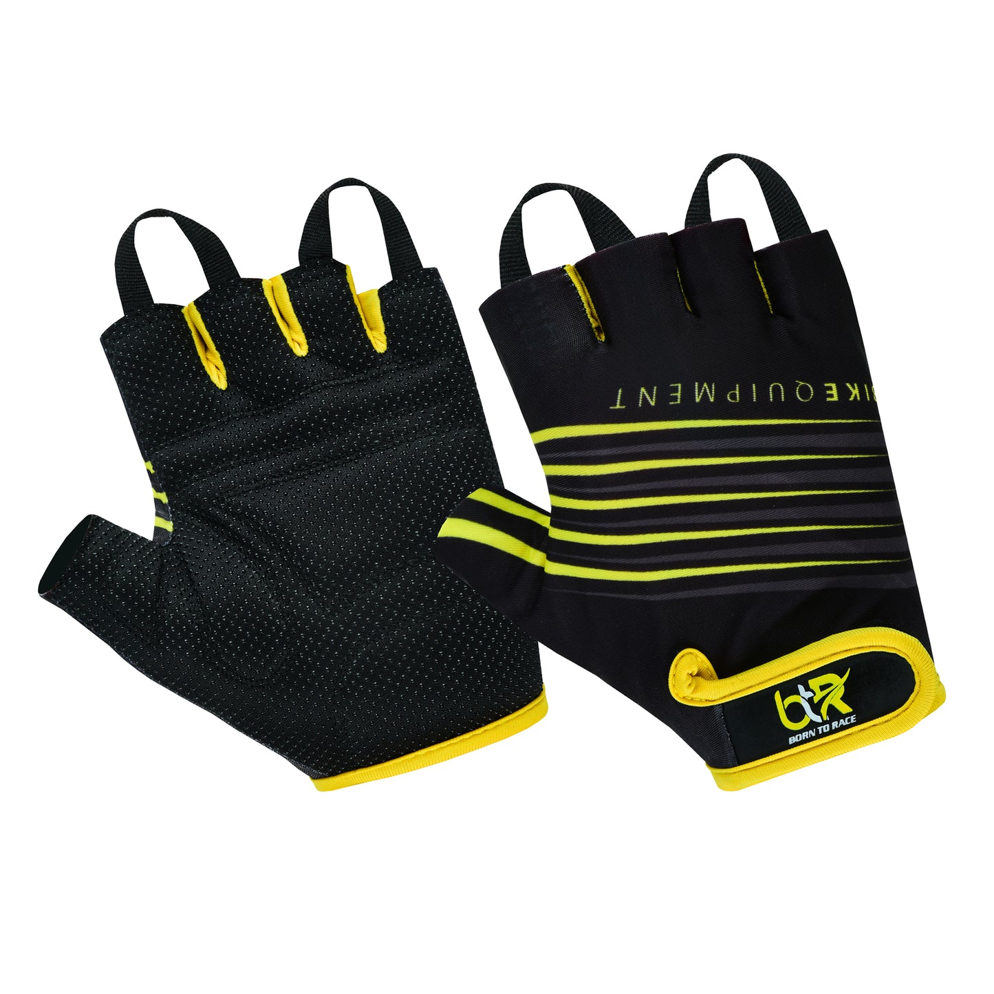 Cycling Gloves Padded Half Finger Dot Polyester Fabric Palm Light Weight Fingerless Gloves