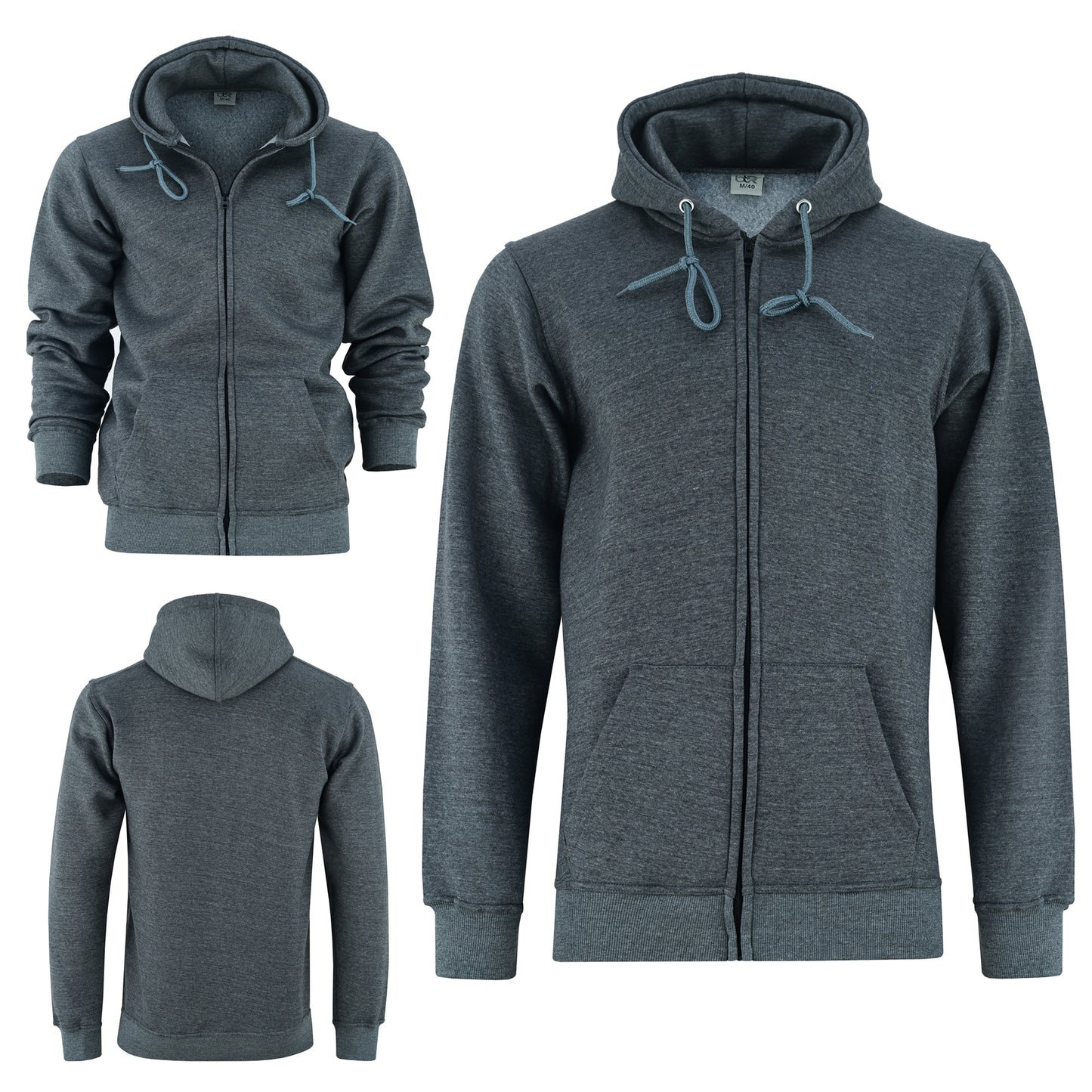 Men's Winter Fleece Hoodie - Warm Zipper Sweatshirt, Long Sleeve Hooded Jacket with Pockets, Cozy Casual Zipper