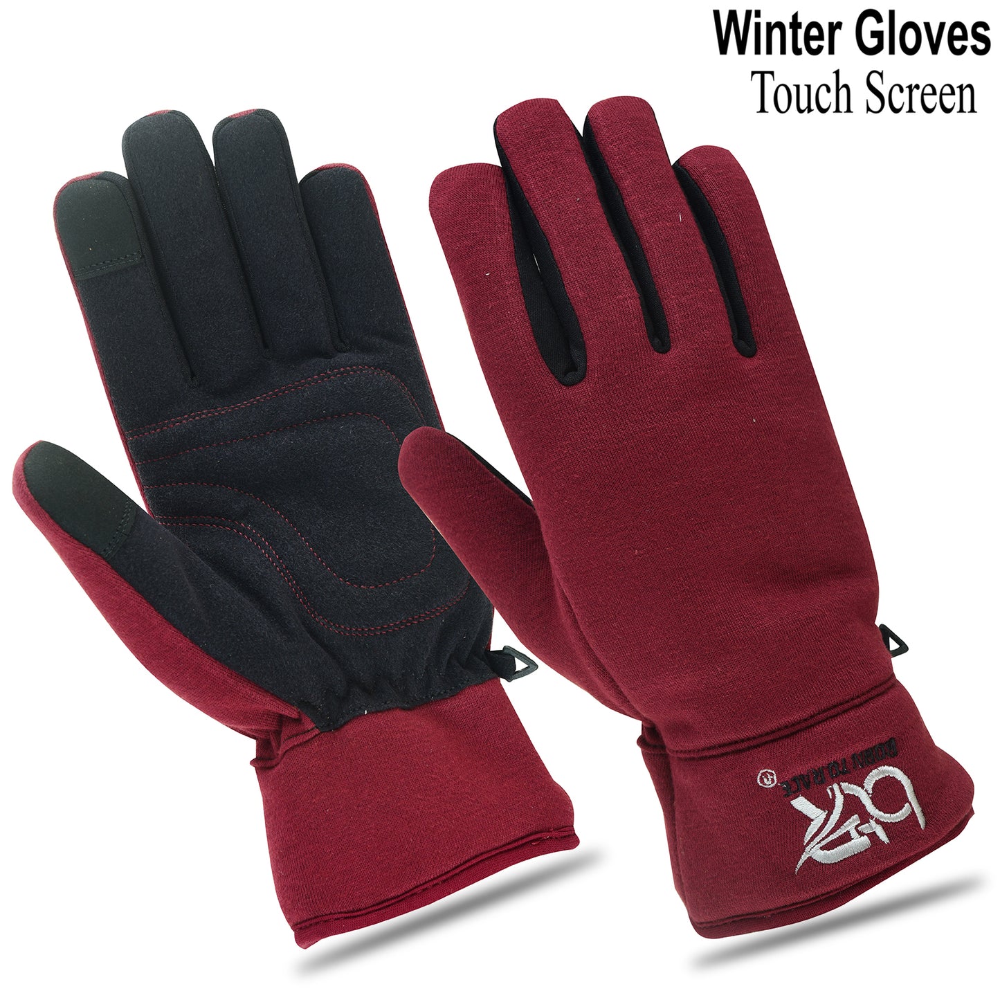 Winter Cycling Gloves for Men and Women | Waterproof Fleece Gloves with Touch Screen Technology | Ideal for Running, Driving, Hiking, and Outdoor Sports | Warm Full-Finger Gloves with Non-Slip Grip