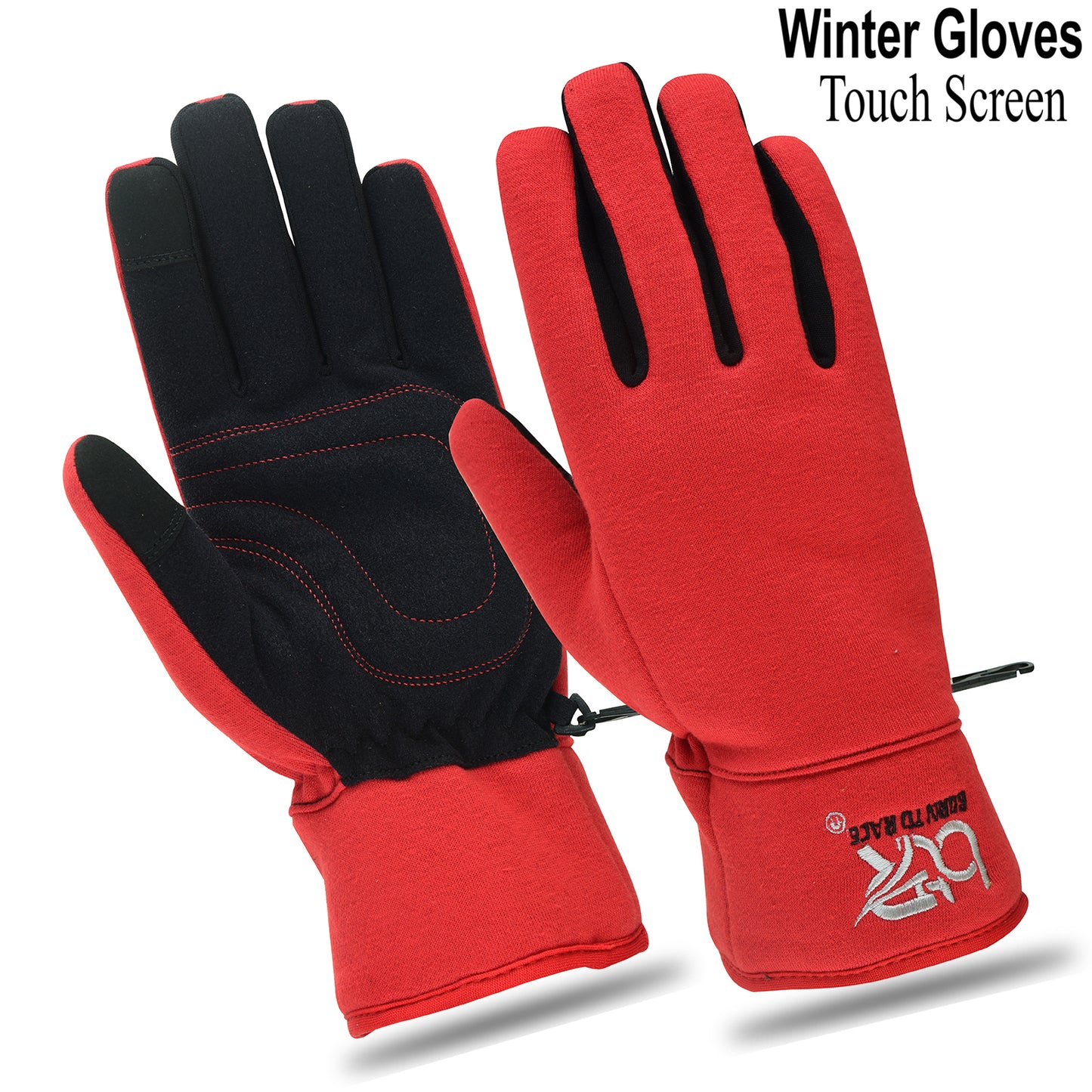 Winter Cycling Gloves for Men and Women | Waterproof Fleece Gloves with Touch Screen Technology | Ideal for Running, Driving, Hiking, and Outdoor Sports | Warm Full-Finger Gloves with Non-Slip Grip