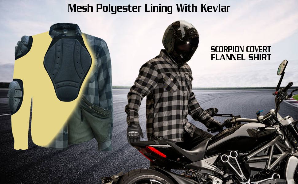 Men’s Premium Kevlar Biker Shirt with CE-Approved Armor