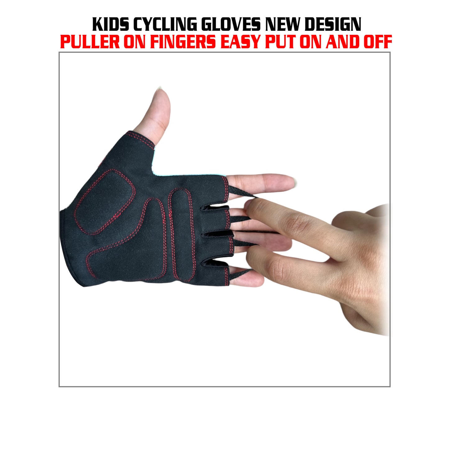 10 Pairs Pack Set Kids Gloves for Cycling - Toddler Gloves with Enhanced Grip, Safety Padding for Kids Bike Adventures, Breathable and Durable Design for Boys and Girls, Ages 3-12, Easy to Wear