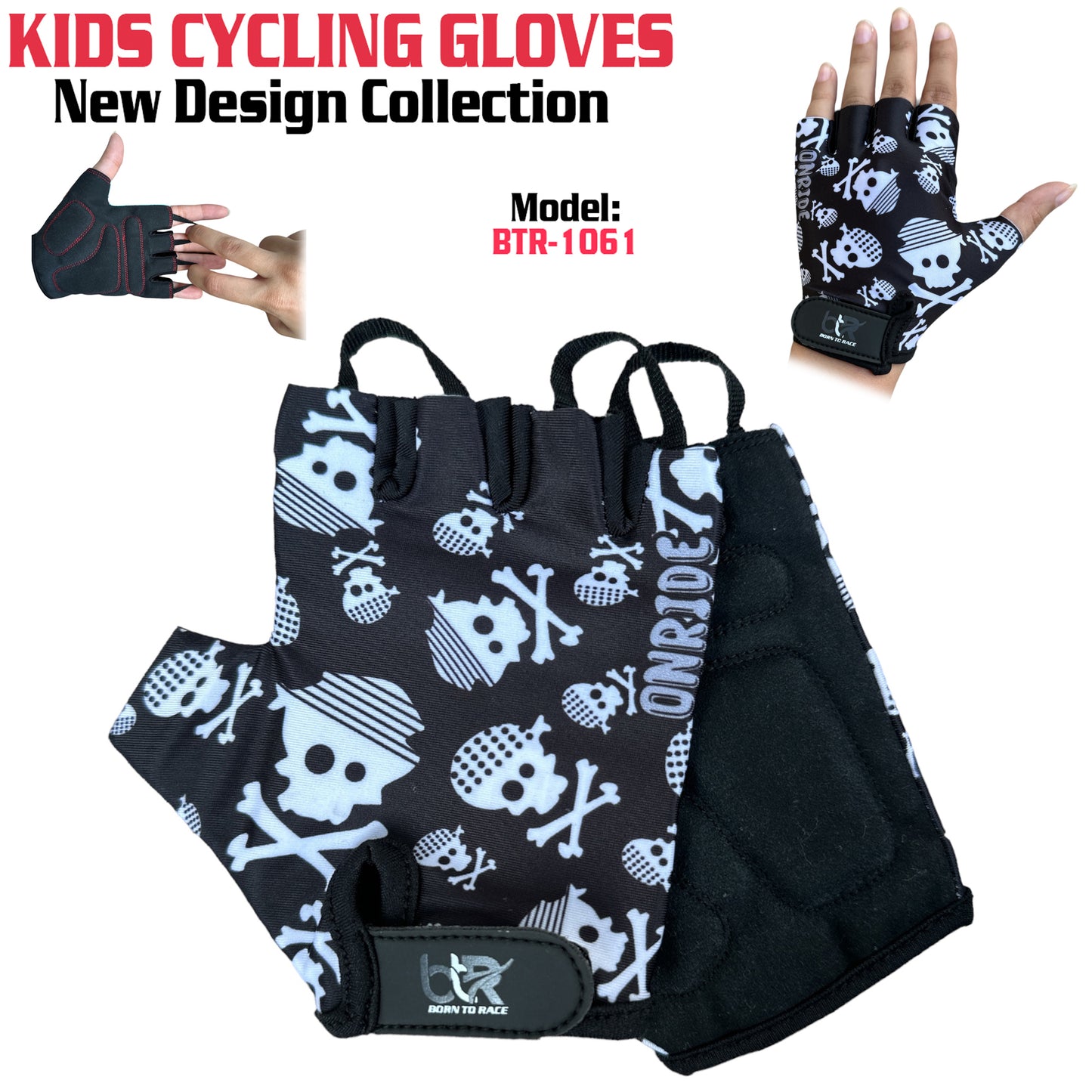10 Pairs Pack Set Kids Gloves for Cycling - Toddler Gloves with Enhanced Grip, Safety Padding for Kids Bike Adventures, Breathable and Durable Design for Boys and Girls, Ages 3-12, Easy to Wear