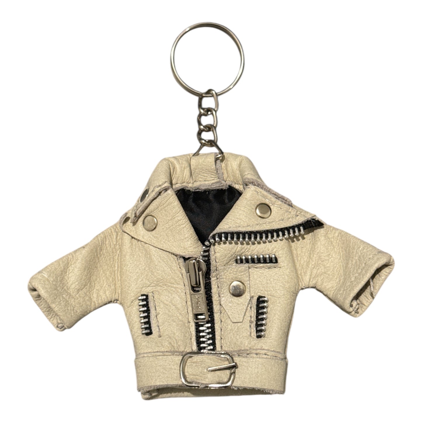 Leather Jacket Keychain with Lining | Cool Keychain Gift for Bikers & Fashion Lovers | Stylish Key Holder for Men, Women, Car, Bags | Unique Leather Accessory