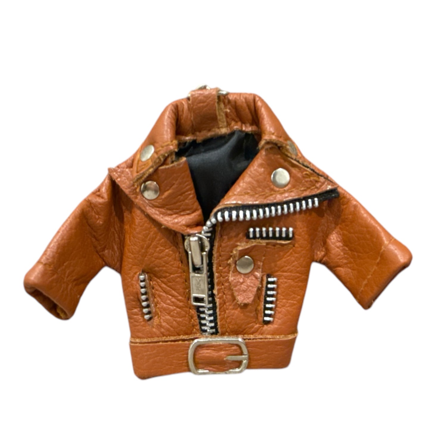 Leather Jacket Keychain with Lining | Cool Keychain Gift for Bikers & Fashion Lovers | Stylish Key Holder for Men, Women, Car, Bags | Unique Leather Accessory