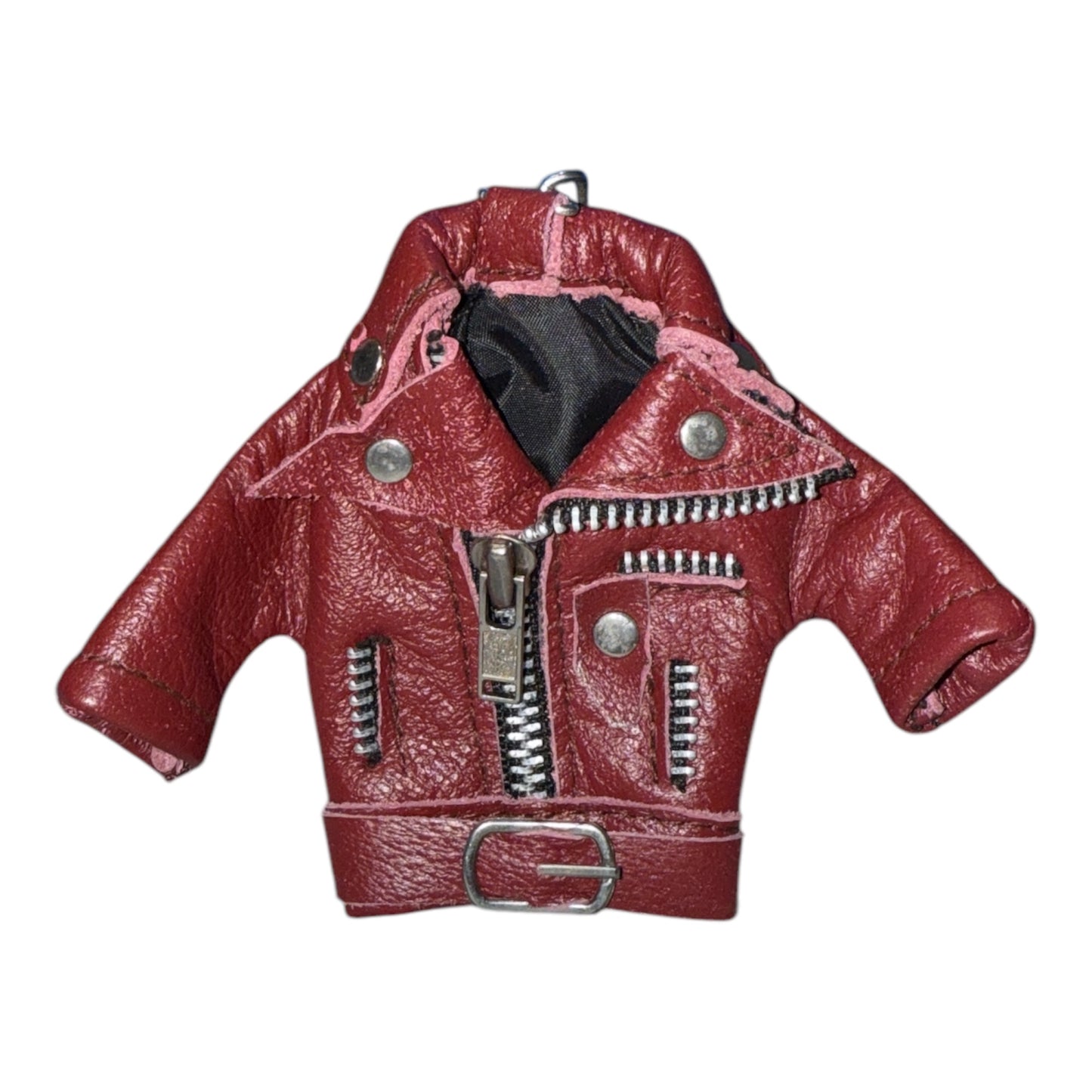 Leather Jacket Keychain with Lining | Cool Keychain Gift for Bikers & Fashion Lovers | Stylish Key Holder for Men, Women, Car, Bags | Unique Leather Accessory