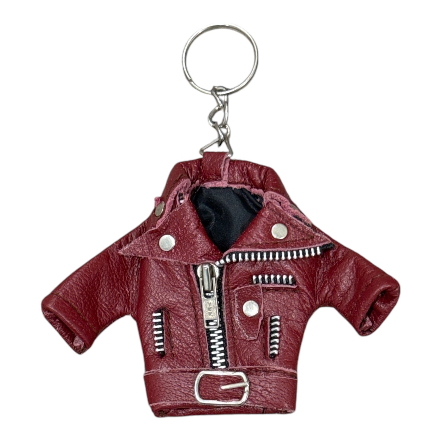 Leather Jacket Keychain with Lining | Cool Keychain Gift for Bikers & Fashion Lovers | Stylish Key Holder for Men, Women, Car, Bags | Unique Leather Accessory