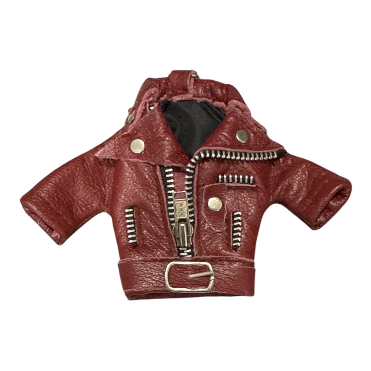 Leather Jacket Keychain with Lining | Cool Keychain Gift for Bikers & Fashion Lovers | Stylish Key Holder for Men, Women, Car, Bags | Unique Leather Accessory