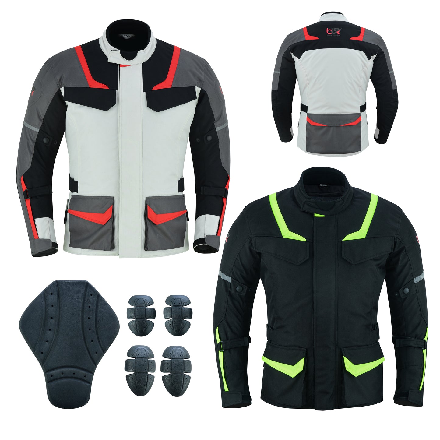 Men's Armored Waterproof Motorcycle Jacket – Heavy Duty Cordura Fabric, CE Protectors, Thermal Lining, and Reflective Design for All-Season Riding | Adjustable Fit, Air Vent Zippers, and Multiple Pockets
