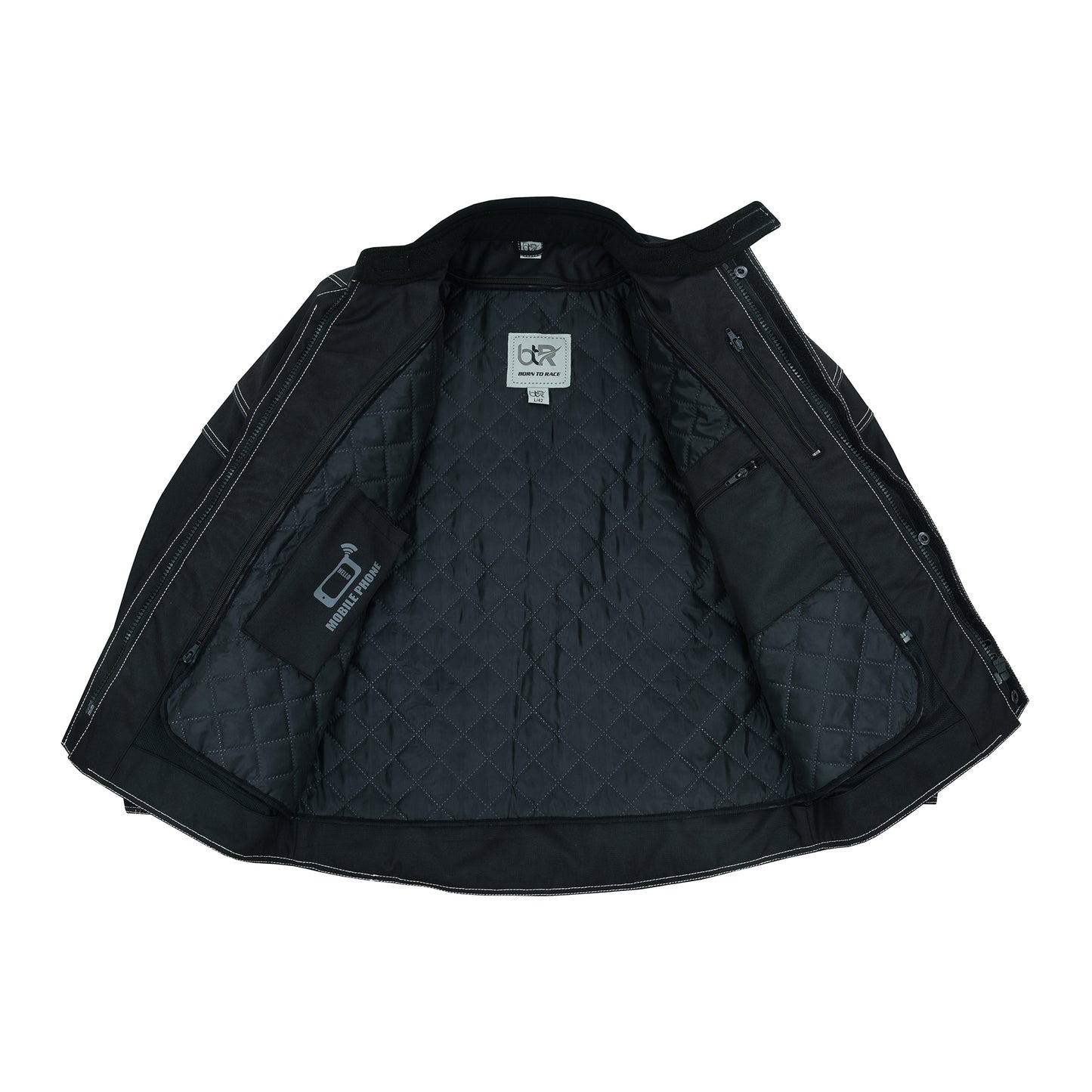 Men's Motorcycle Cordura Jacket – All-Weather 600D Textile with CE-Approved Armor, Waterproof, Windproof, and Thermal Lining, 3/4-Length Adventure Riding Jacket