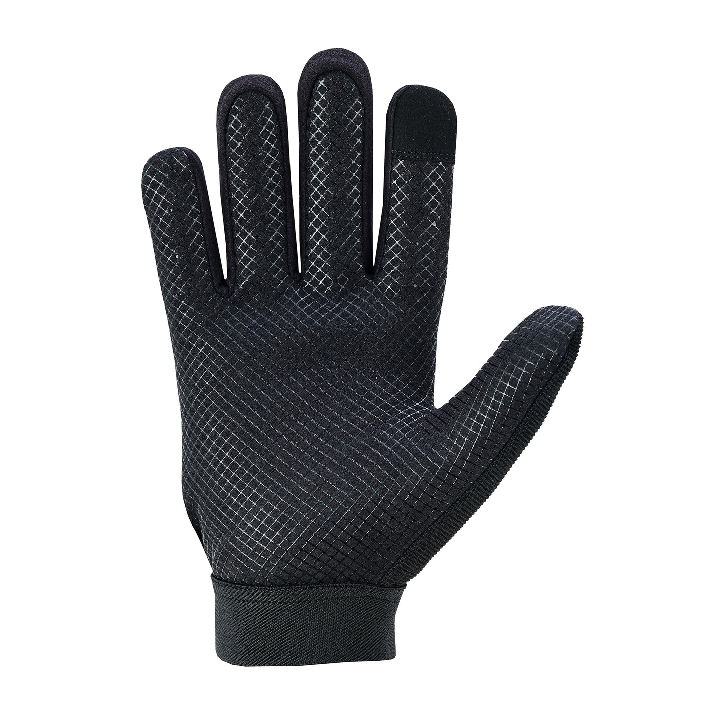 Mechanic Work Safety Touch Screen Gloves With Elastic Cuffs For Secure Fit Grippy Palm Black