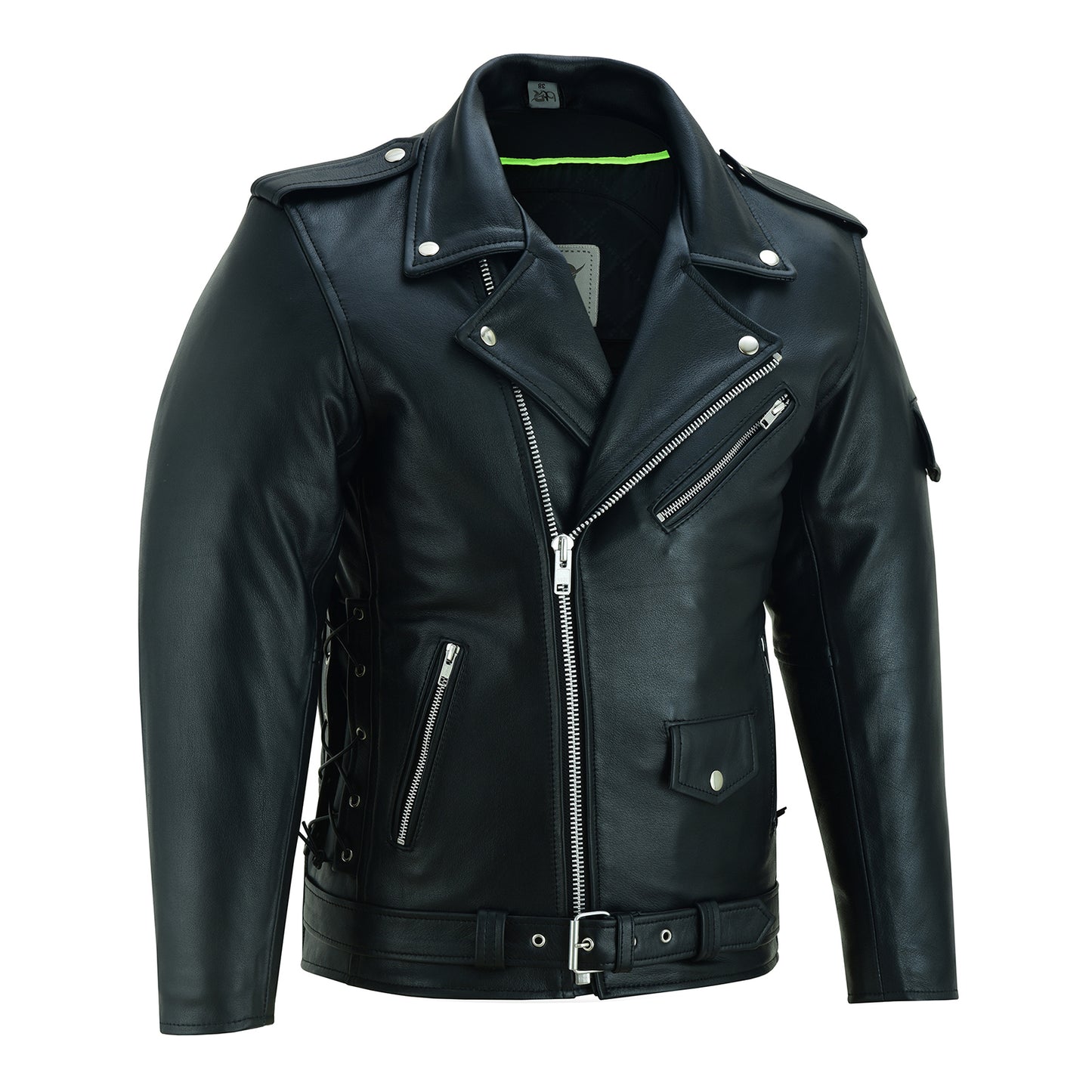 Men's Genuine Bufalo Leather Motorcycle Jacket, CE Armor Protection, Distressed Vintage Biker Jacket, YKK Zippers, All-Weather Riding Gear