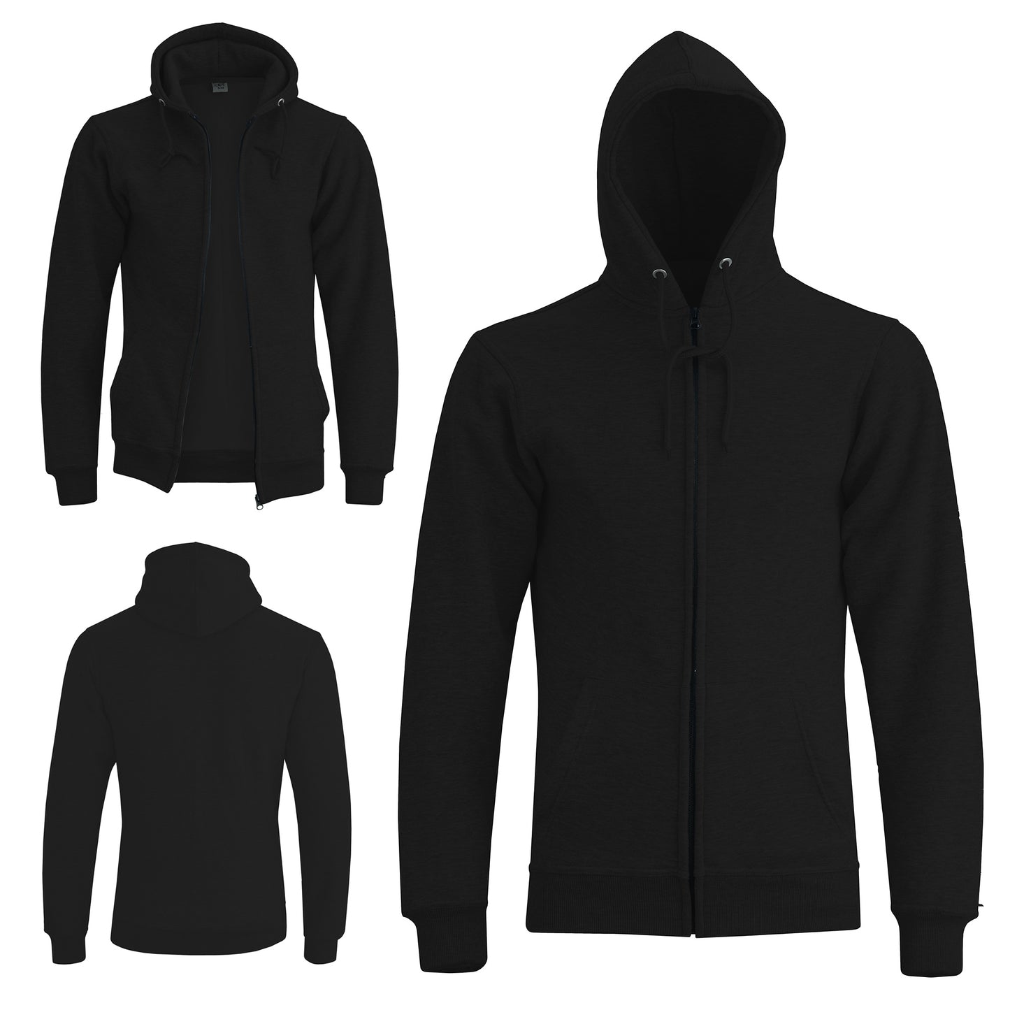 Men's Winter Fleece Hoodie - Warm Zipper Sweatshirt, Long Sleeve Hooded Jacket with Pockets, Cozy Casual Zipper