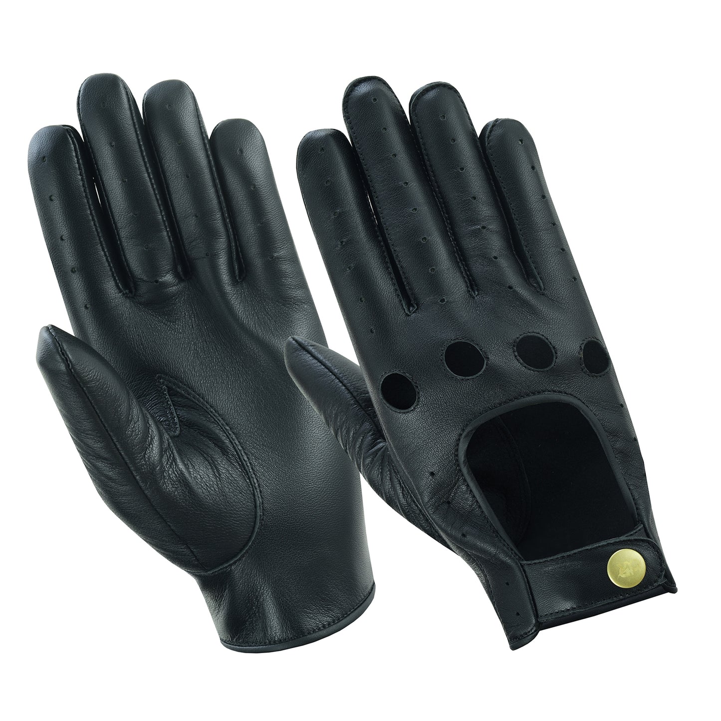 Women Ladies Leather Driving Full Finger Gloves