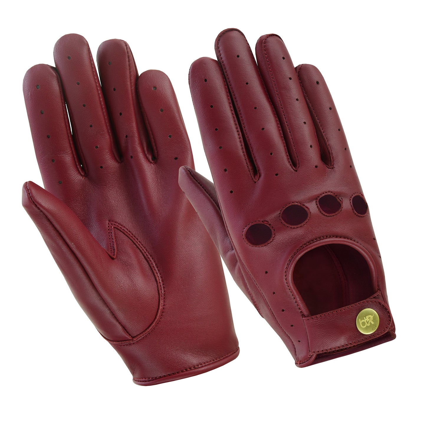 Women Ladies Leather Driving Full Finger Gloves