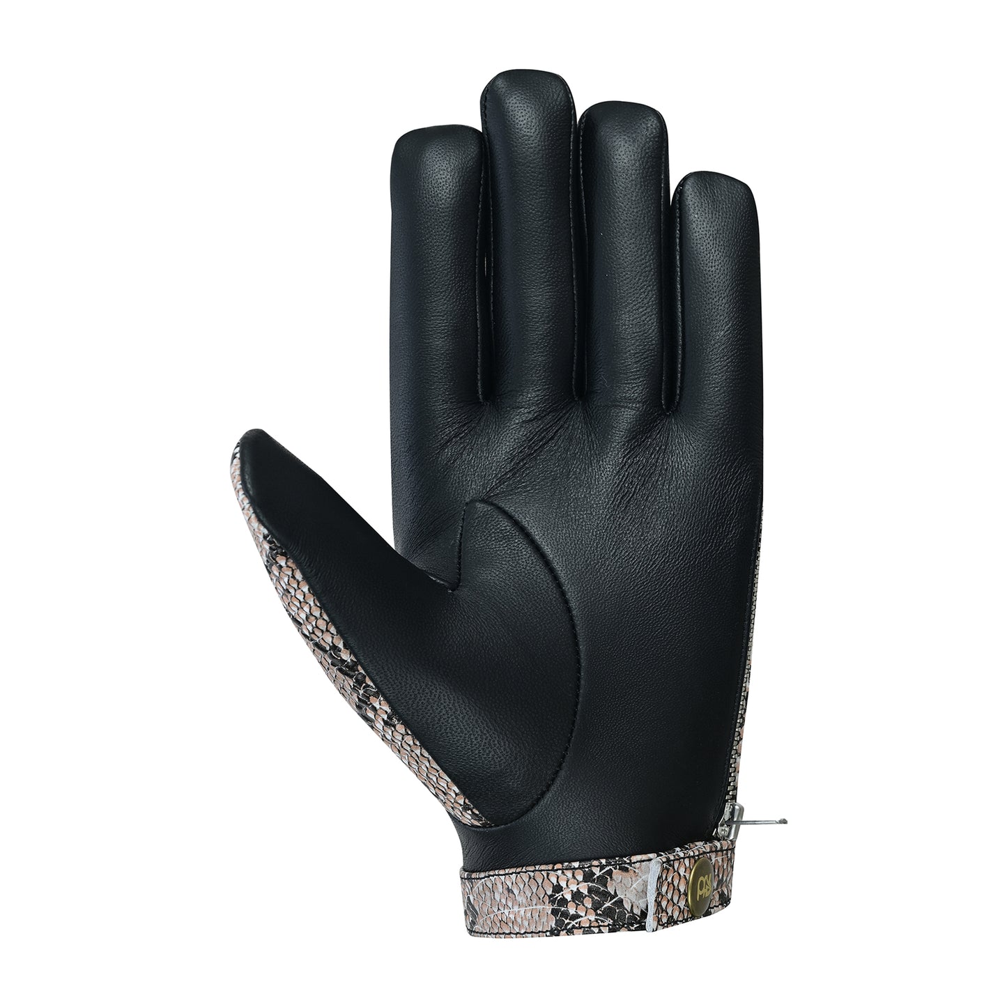 Men's Python Snake Embossed Leather Gloves