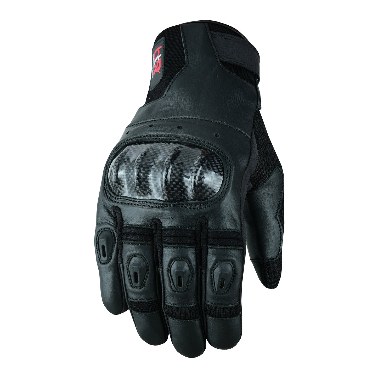 Motorcycle Gloves with Carbon Kevlar Protection - Cowhide Leather, Air Vents, Anti-Slip Palm, and Adjustable Cuff - Ideal for Motocross and Motorbike Riding Gloves