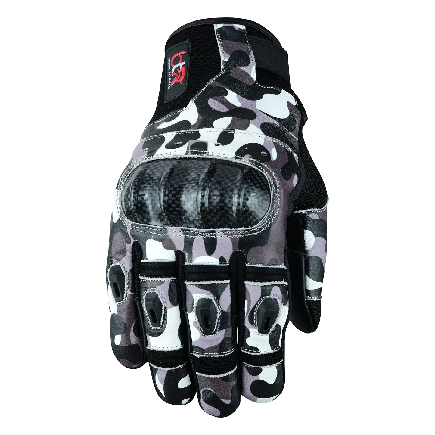 Motorcycle Gloves with Carbon Kevlar Protection - Cowhide Leather, Air Vents, Anti-Slip Palm, and Adjustable Cuff - Ideal for Motocross and Motorbike Riding Gloves