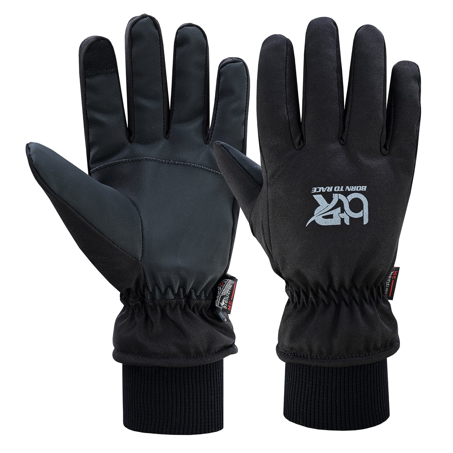 Men's & Women's Waterproof Winter Gloves - Touch Screen, Thinsulate Insulation, Windproof, Non-Slip Grippy Palm, Ideal for Cycling, Motorcycle, Hiking & Skiing | All-Weather Thermal Gloves