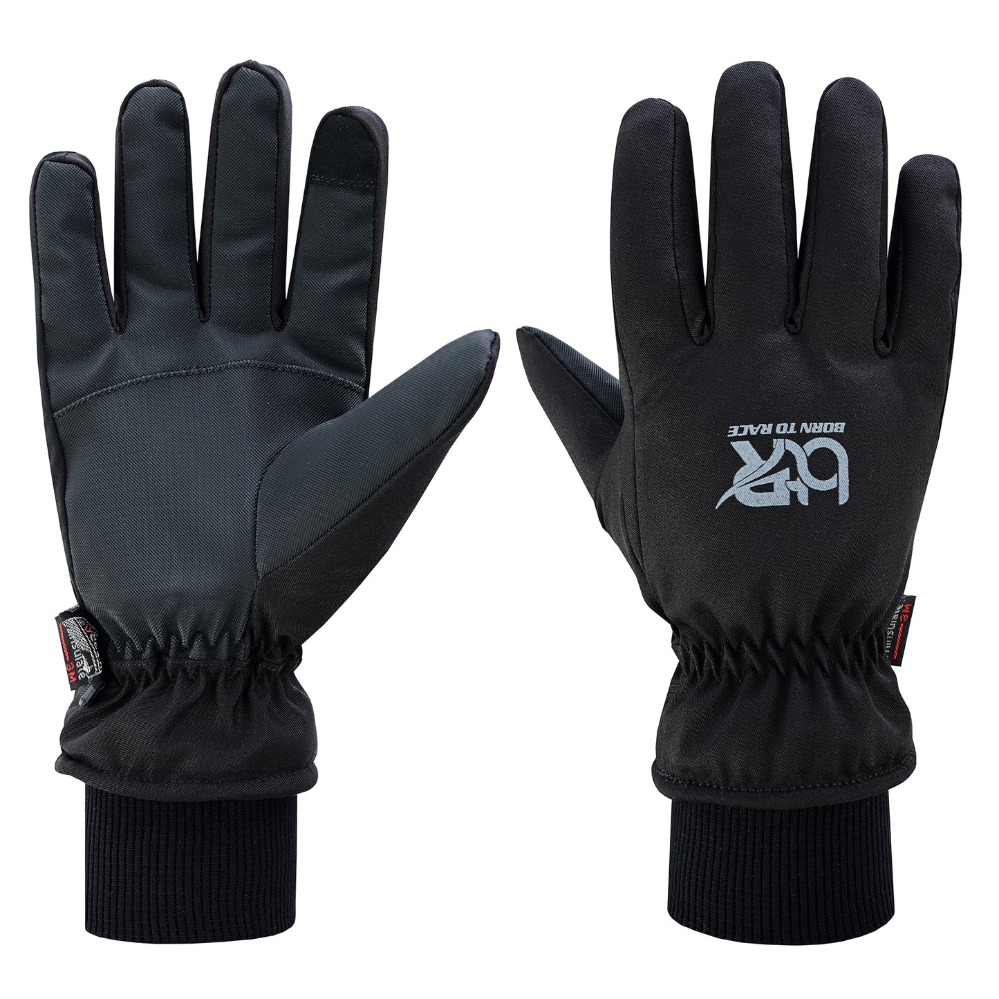 Men's & Women's Waterproof Winter Gloves - Touch Screen, Thinsulate Insulation, Windproof, Non-Slip Grippy Palm, Ideal for Cycling, Motorcycle, Hiking & Skiing | All-Weather Thermal Gloves
