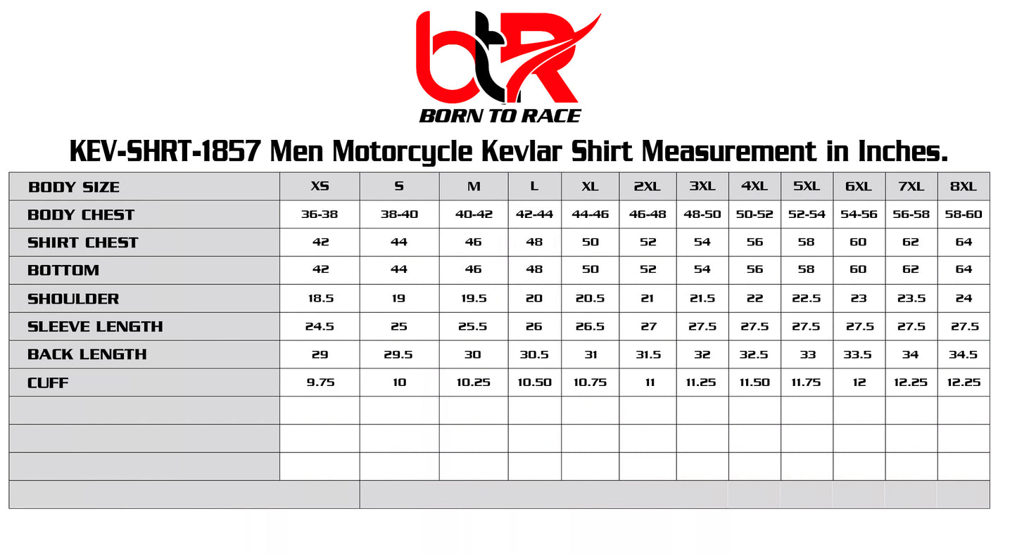 Men’s Premium Kevlar Biker Shirt with CE-Approved Armor