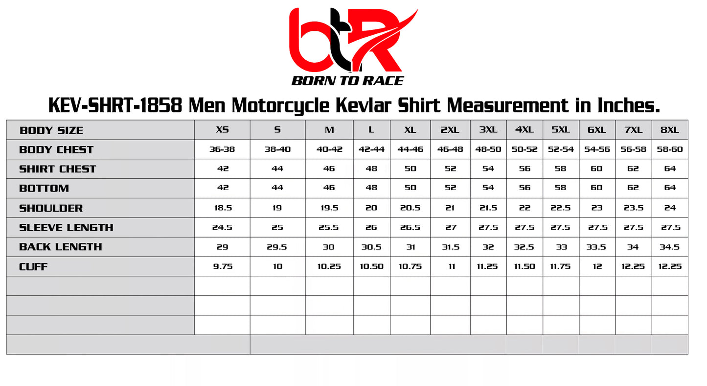 Men’s Premium Kevlar Biker Shirt with CE-Approved Armor