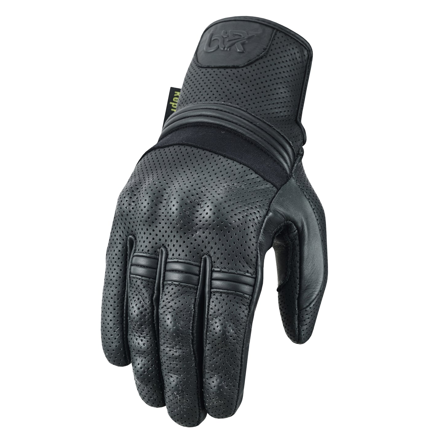 Motorcycle Gloves Touch Screen - Perforated Cowhide Leather with Knuckle Protection for Motocross, Riding, and Outdoor Sports