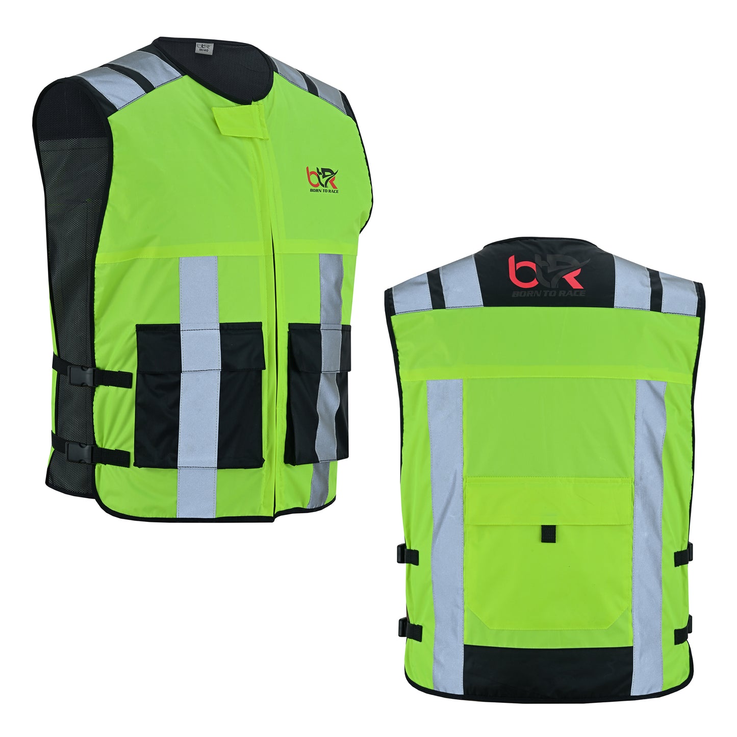 High Visibility Safety Vest for Men and Women – Reflective Work Vest with Zipper, Breathable Mesh Back Panel, Durable 100% Polyester, Ideal for Construction, Security, and Outdoor Work Hi Viz