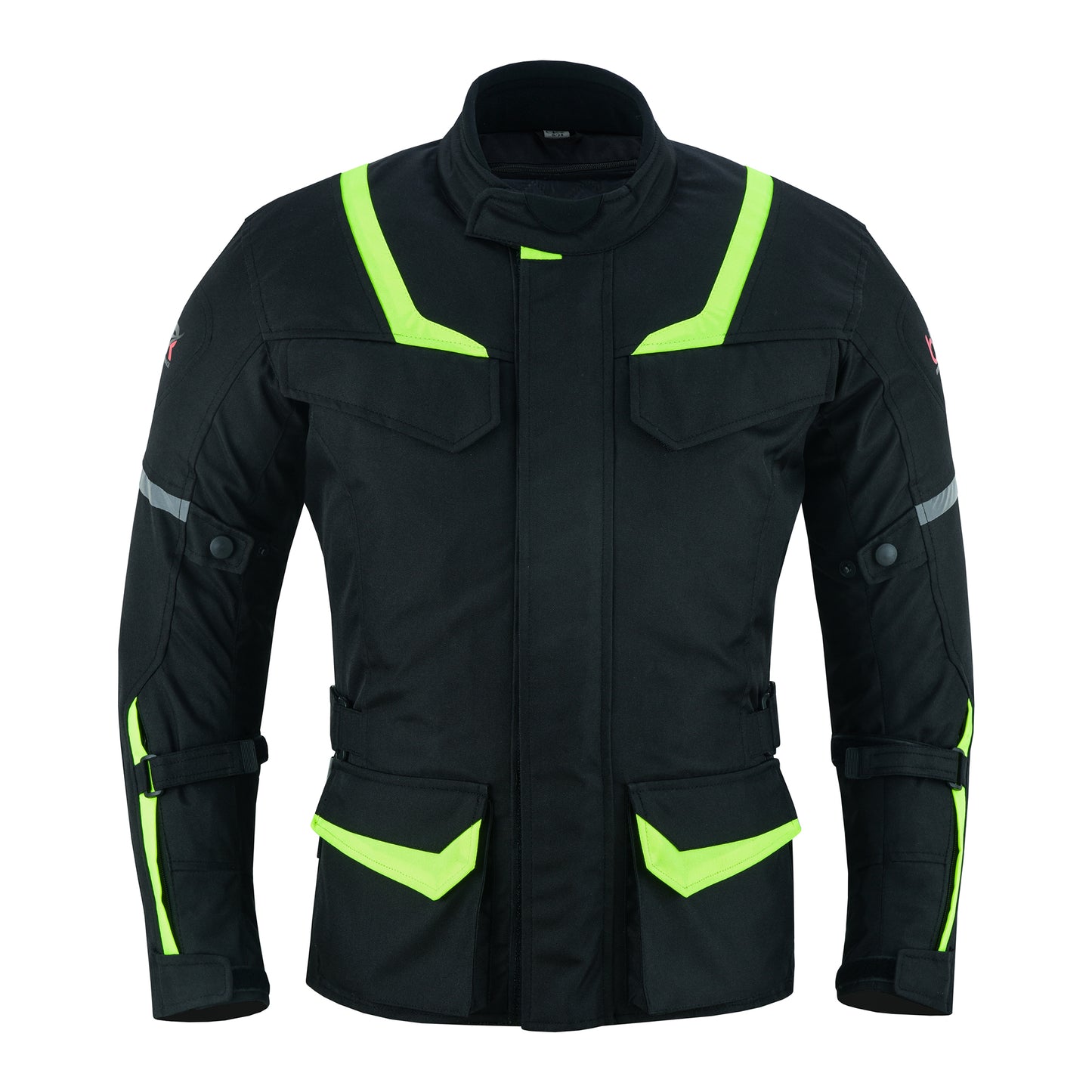 Men's Armored Waterproof Motorcycle Jacket – Heavy Duty Cordura Fabric, CE Protectors, Thermal Lining, and Reflective Design for All-Season Riding | Adjustable Fit, Air Vent Zippers, and Multiple Pockets
