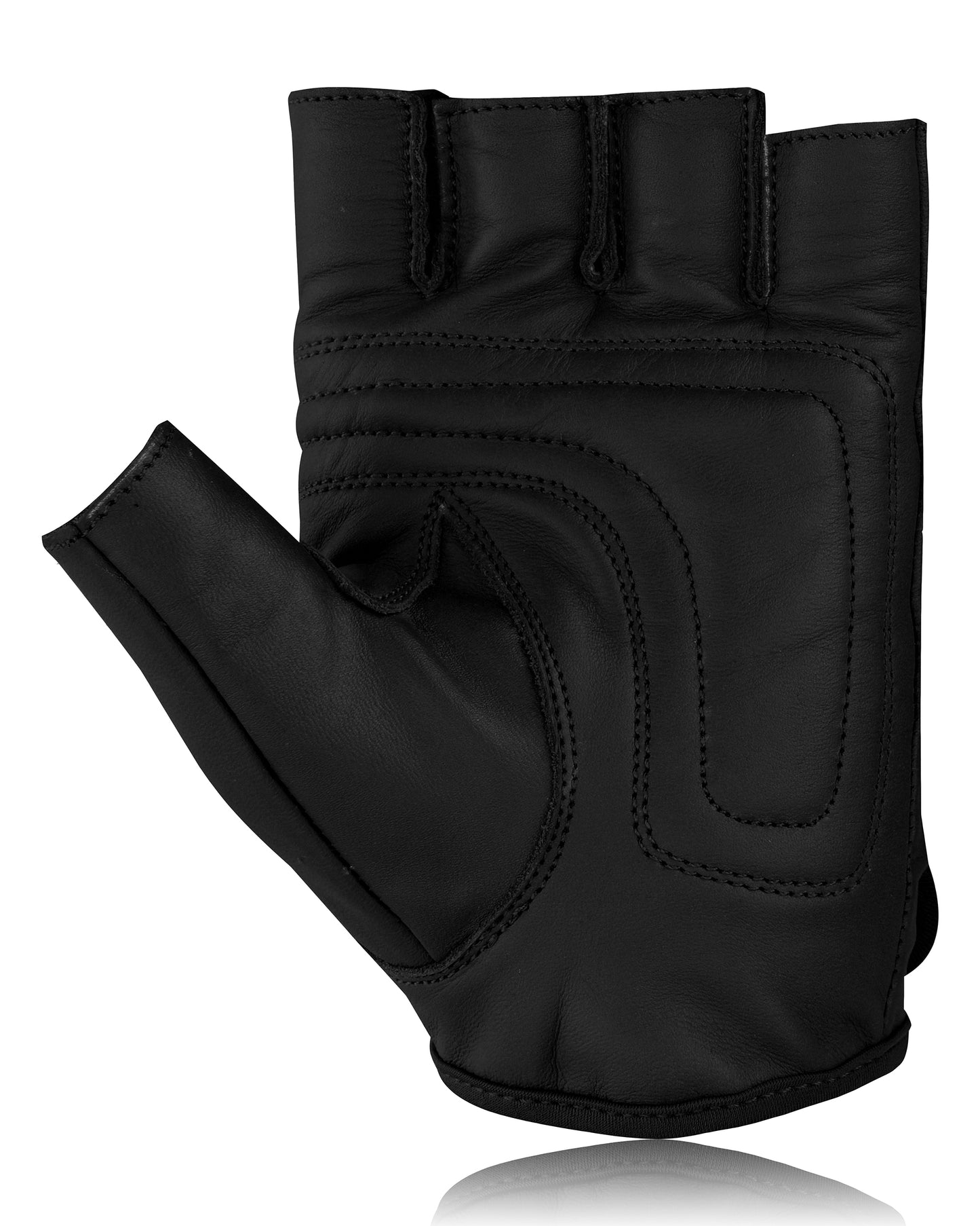 Men’s Leather Driving Half Finger Gloves