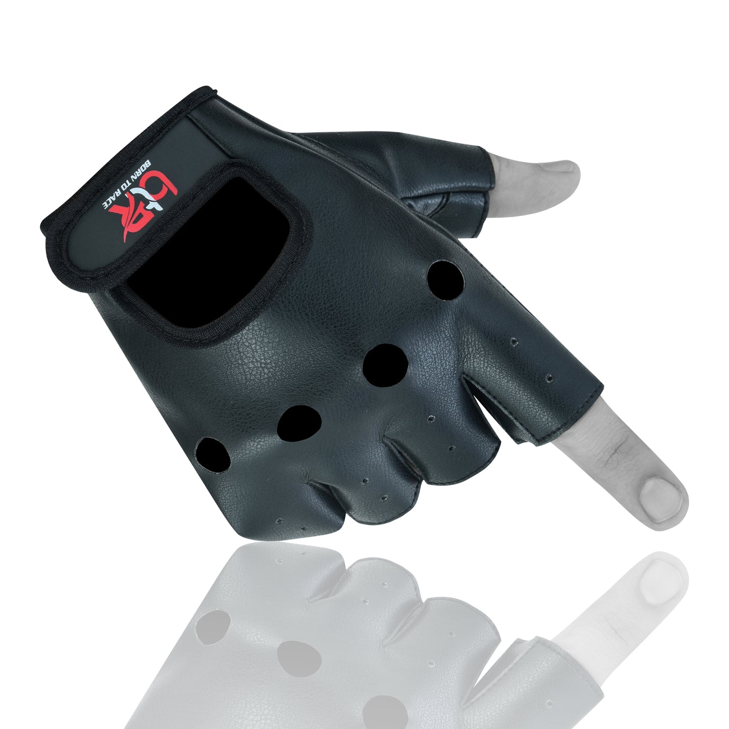 Men's Vegan PU Leather Fingerless Driving Gloves - Motorcycle, Weightlifting, Cycling, and Bus Driver Half-Finger Gloves