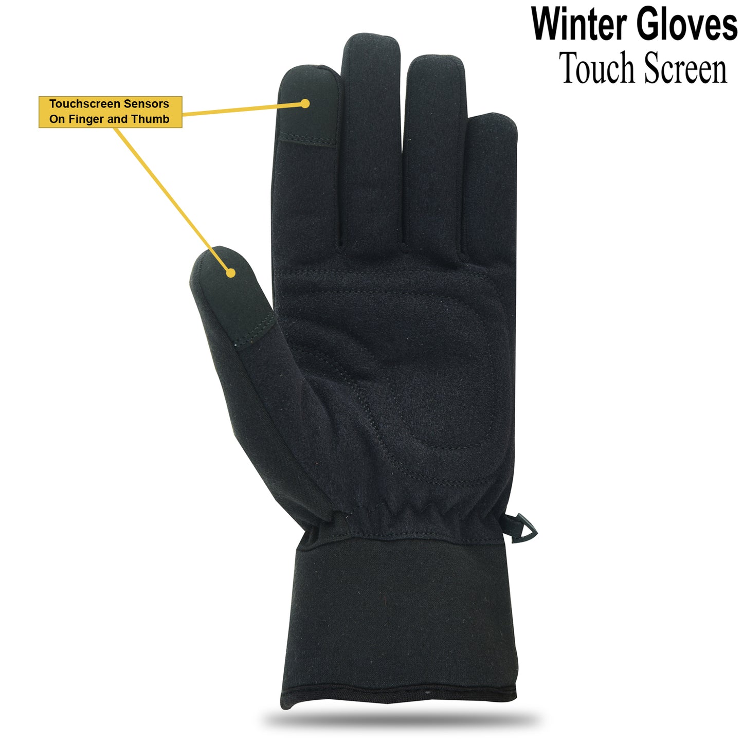 Winter Cycling Gloves for Men and Women | Waterproof Fleece Gloves with Touch Screen Technology | Ideal for Running, Driving, Hiking, and Outdoor Sports | Warm Full-Finger Gloves with Non-Slip Grip
