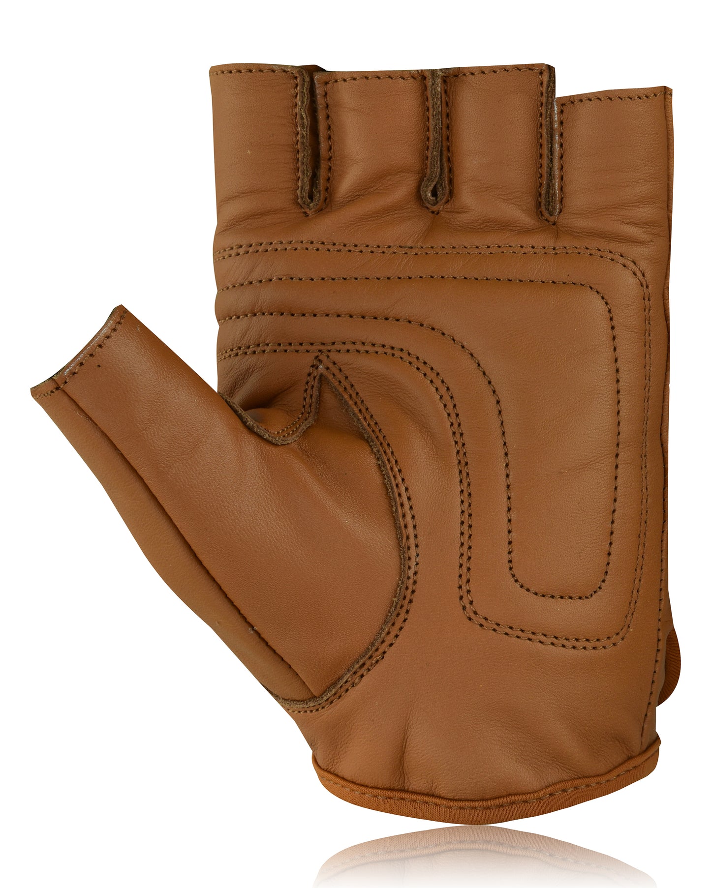 Men’s Leather Driving Half Finger Gloves