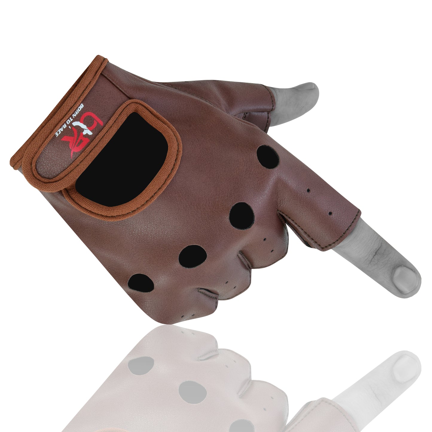 Men's Vegan PU Leather Fingerless Driving Gloves - Motorcycle, Weightlifting, Cycling, and Bus Driver Half-Finger Gloves