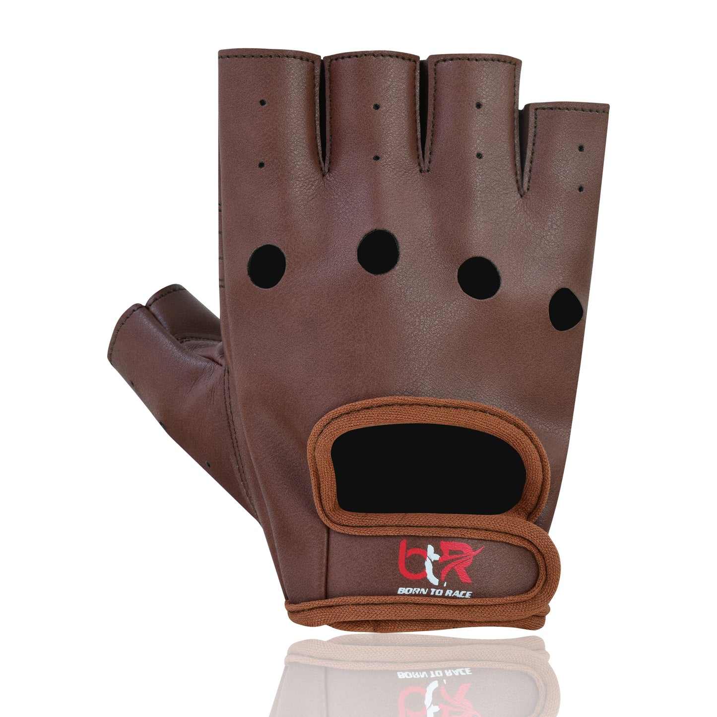 Men's Vegan PU Leather Fingerless Driving Gloves - Motorcycle, Weightlifting, Cycling, and Bus Driver Half-Finger Gloves