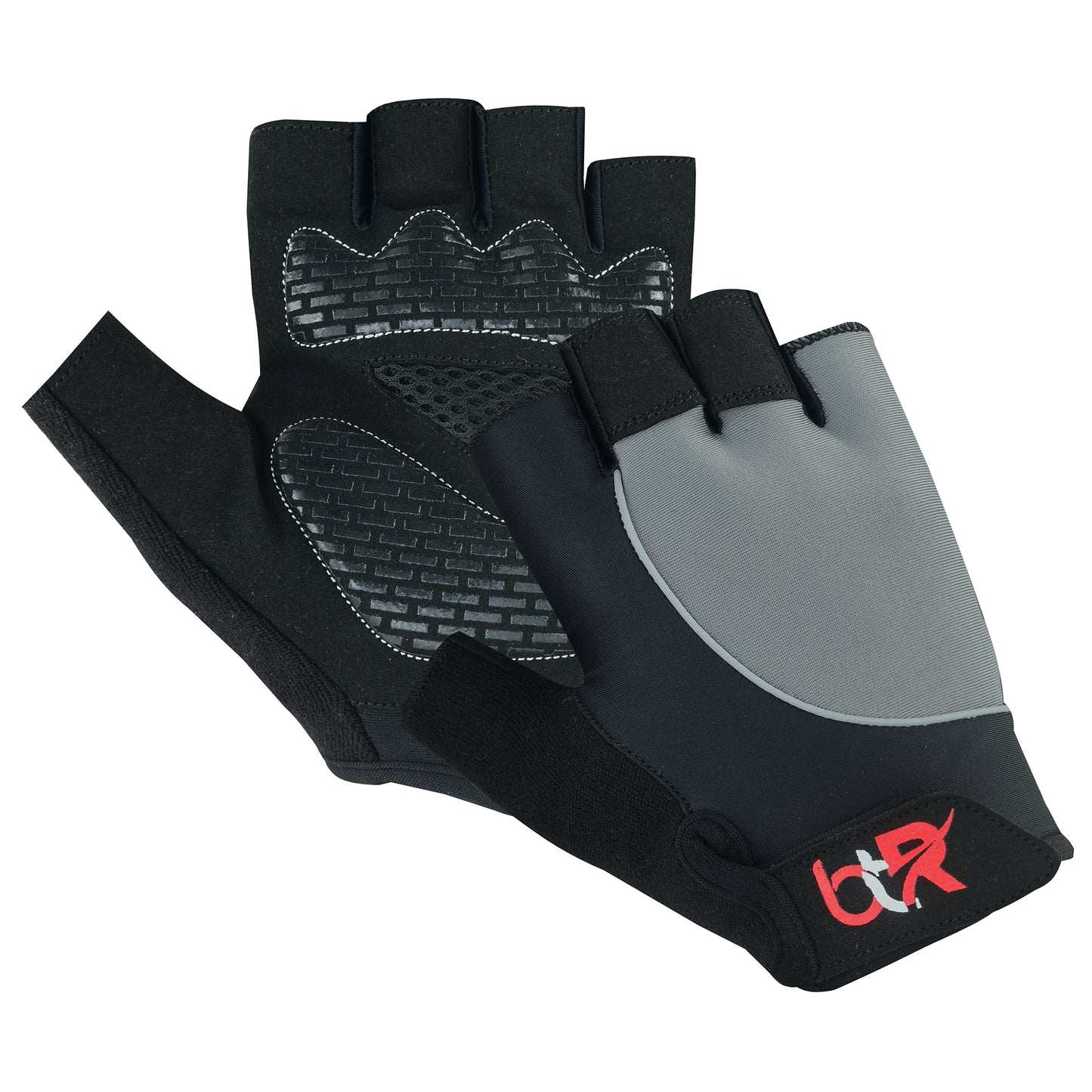 Cycling Gel Padded Silicon Printing Fingerless Gloves