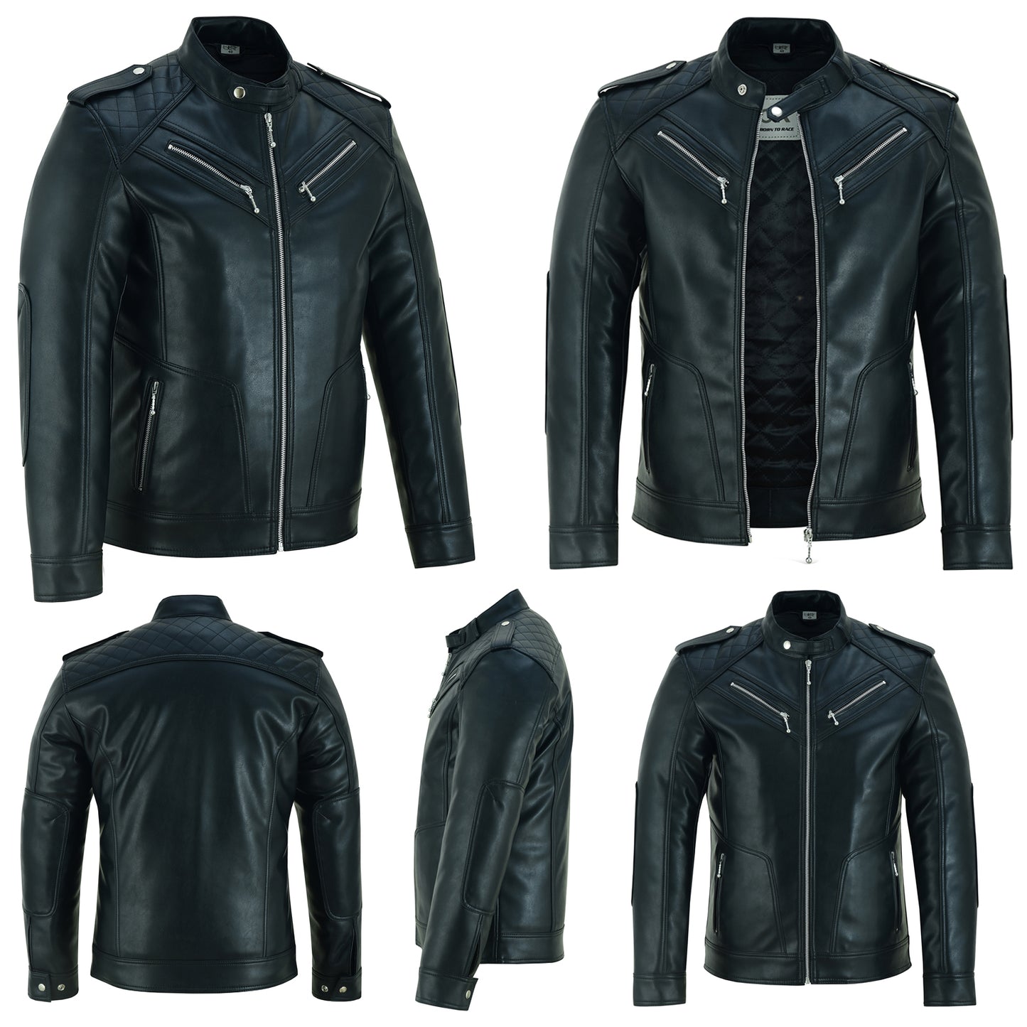 Men’s Faux Leather Jacket 100% Vegan Leather Jacket