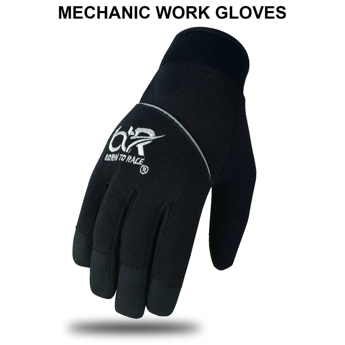 Mechanic Work Safety Gloves With Elastic Cuffs For Secure Fit Touch Screen