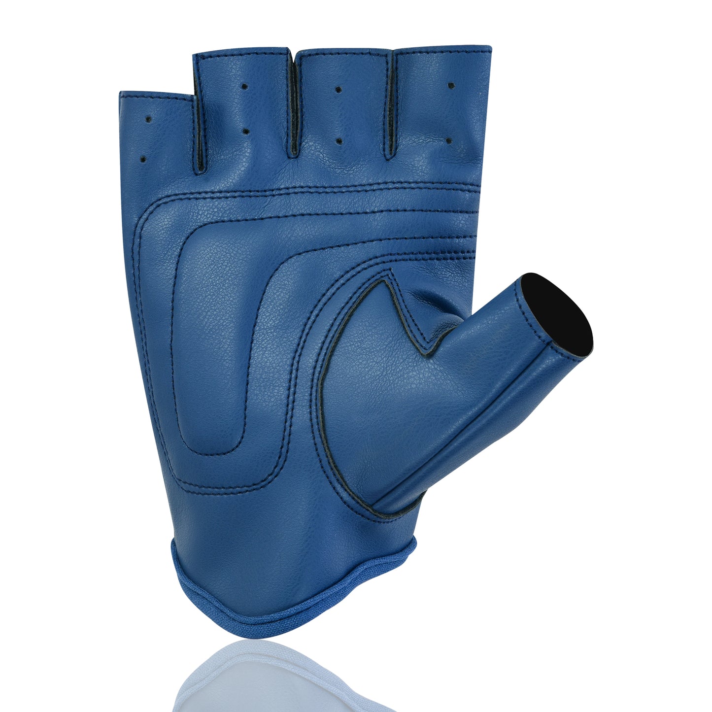 Men's Vegan PU Leather Fingerless Driving Gloves - Motorcycle, Weightlifting, Cycling, and Bus Driver Half-Finger Gloves