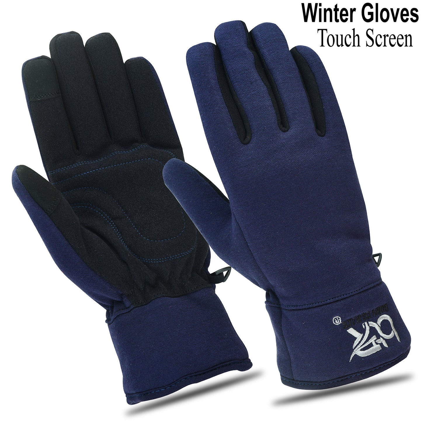 Winter Cycling Gloves for Men and Women | Waterproof Fleece Gloves with Touch Screen Technology | Ideal for Running, Driving, Hiking, and Outdoor Sports | Warm Full-Finger Gloves with Non-Slip Grip