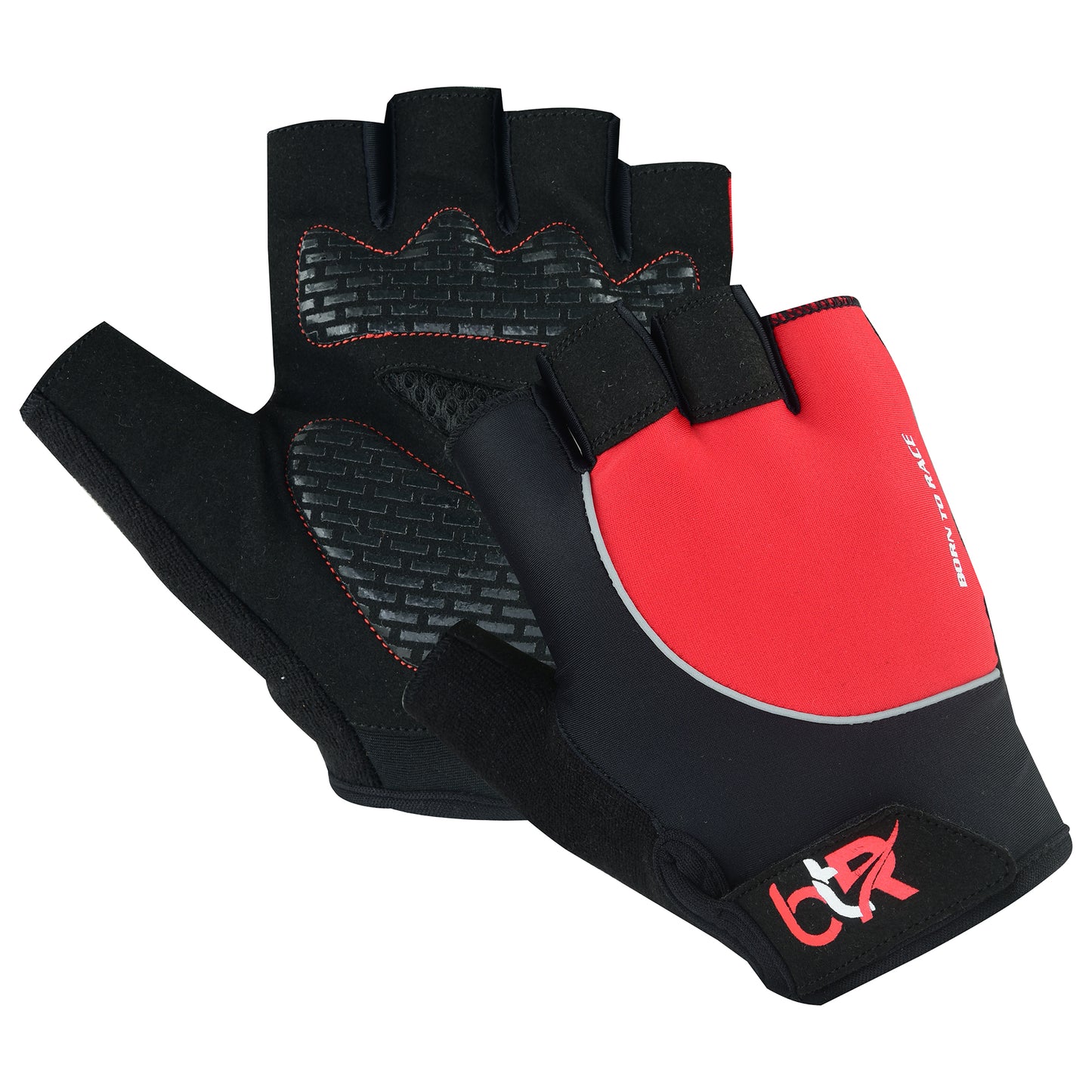 Cycling Gel Padded Silicon Printing Fingerless Gloves