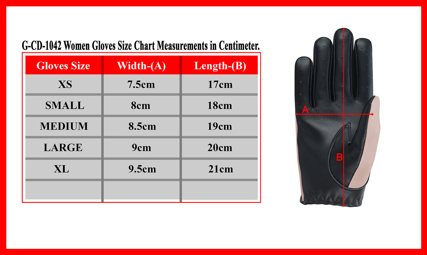 Women Ladies Leather Driving Gloves