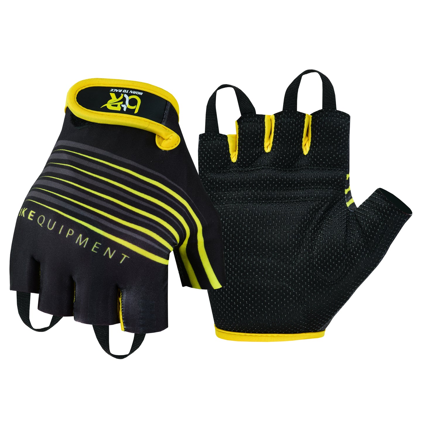 Cycling Gloves Padded Half Finger Dot Polyester Fabric Palm Light Weight Fingerless Gloves