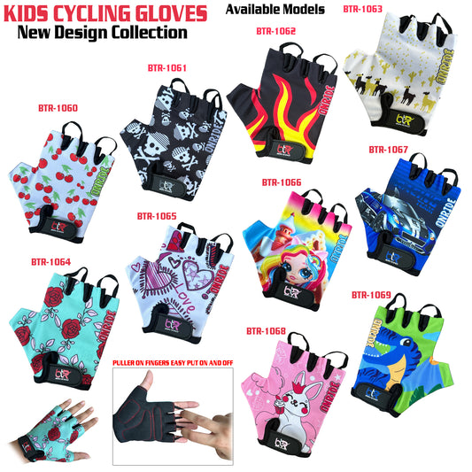 Kids Gloves For Cycling - Toddler Gloves With Enhanced Grip, Safety Padding for Kids Bike Adventures, Breathable and Durable Design New For Boys & Girls, Ages 3-12, Easy to Wear